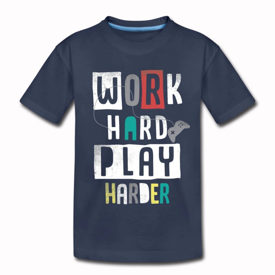 Work Hard Play Harder Gamer Video Games Kids Tshirt Unisex Etsy