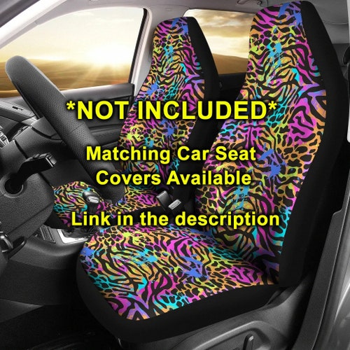 Colorful Leopard Cheetah Abstract Art Car buying Back Seat Pet Cover, Backseat Covers, Car Seat Covers, Car Seat Protector, Car Accessories