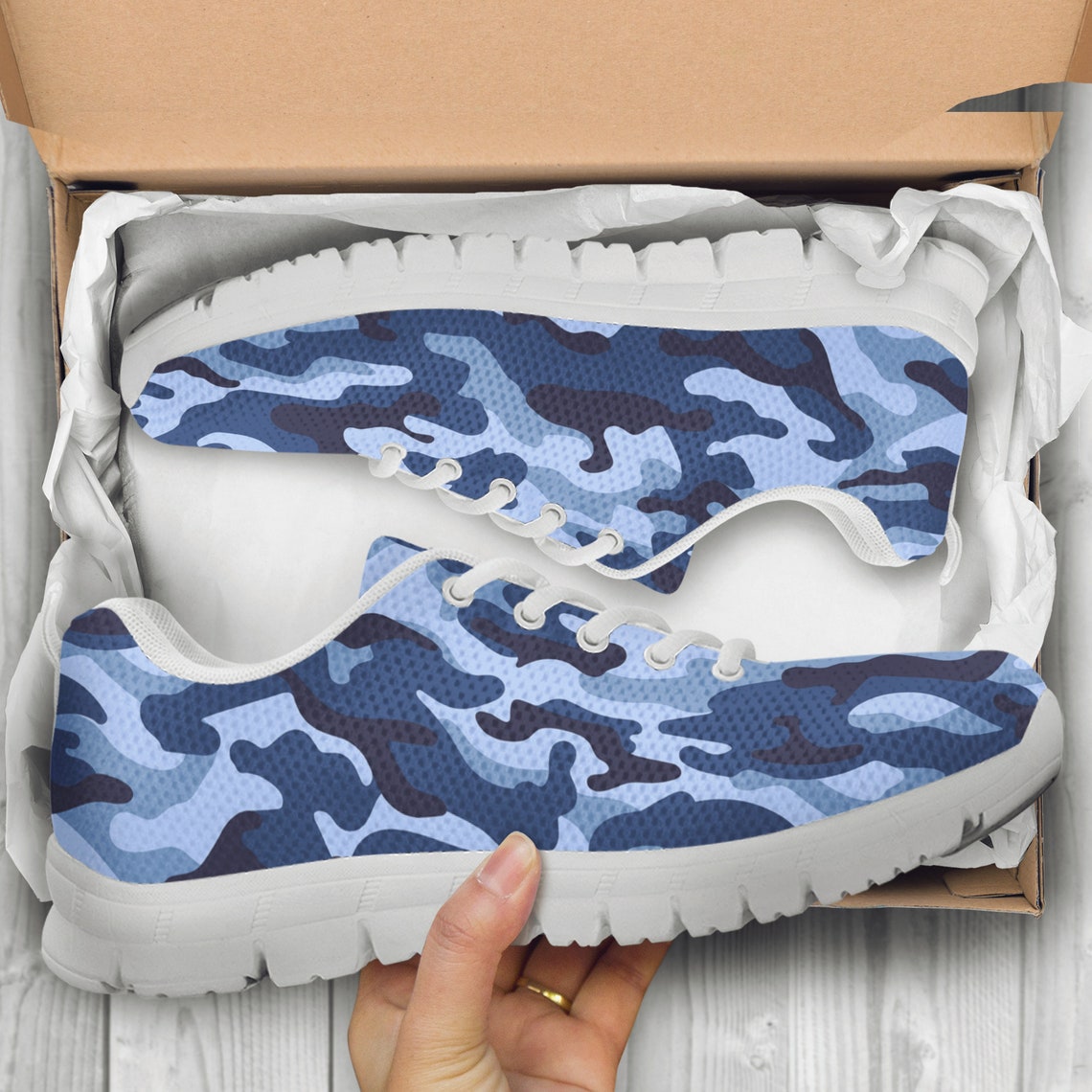 camouflage running shoes