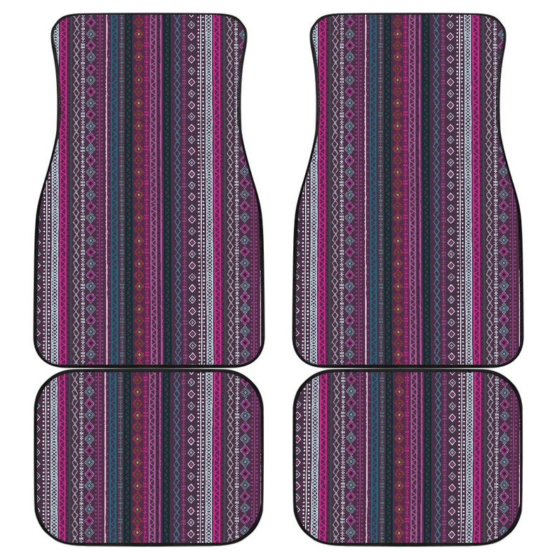 Purple Boho Stripe Decor Car Floor Mats Car Floor Mats Set Etsy