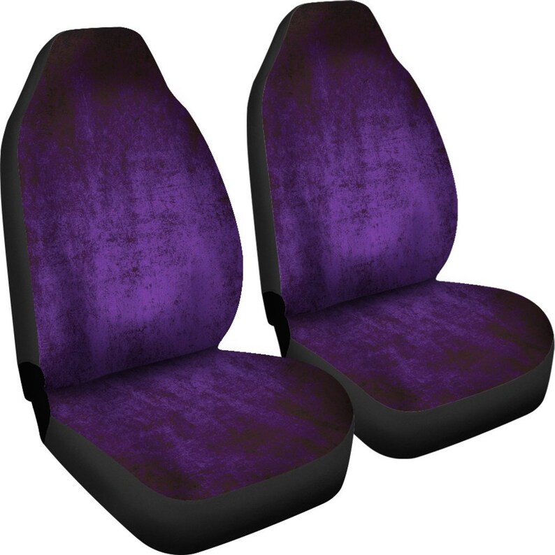 Purple Grunge Car Seat Covers Pair 2 Front Car Seat Covers Etsy