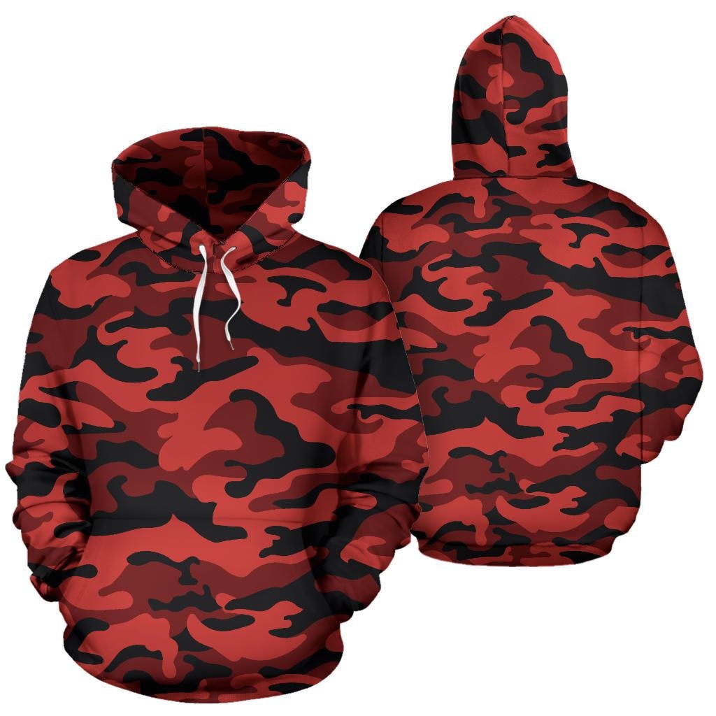 Red Camo Camouflage Pullover Hoodie Unisex Hoodie Mens - Etsy