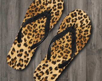 cheetah print flip flops