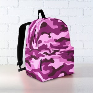 Purple Camo Camouflage Backpack Book Bag Shoulder Bag - Etsy