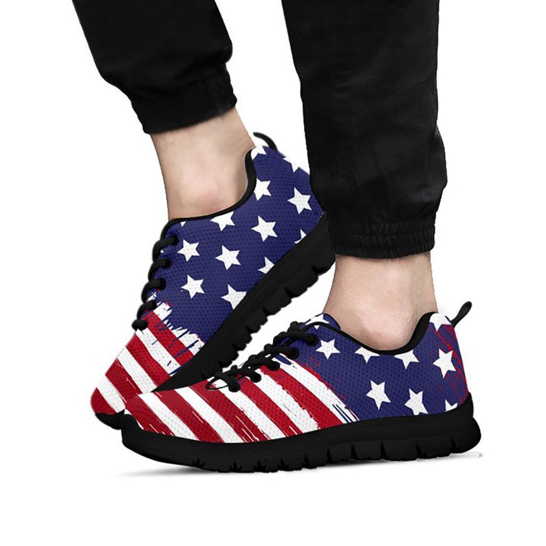USA American Flag Sneakers Patriot Stars and Stripes Shoes | Etsy