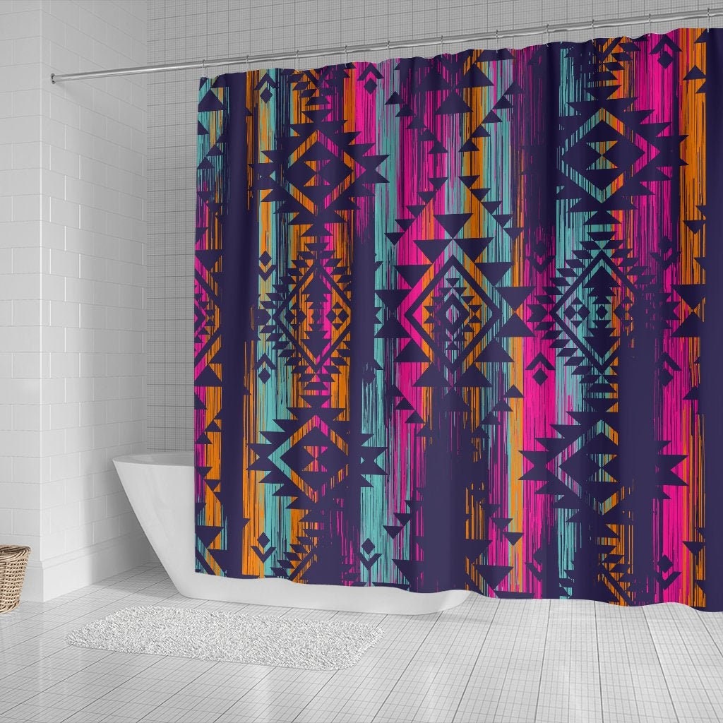 Aztec Shower. Curtain Etsy