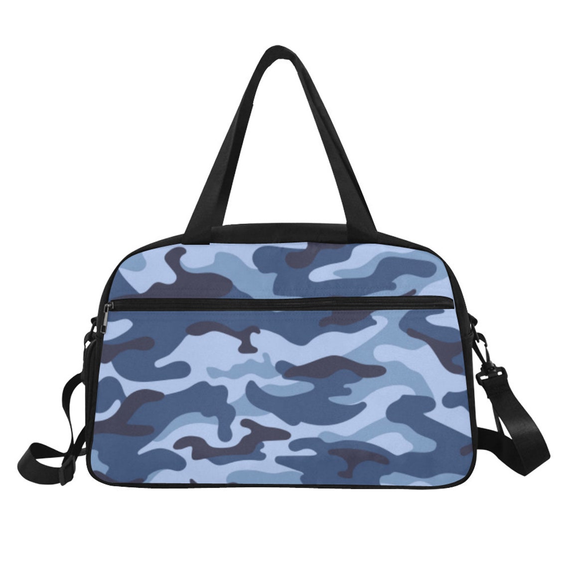 Blue Camo Camouflage Military Fitness Gym Bag Duffel Bag Etsy
