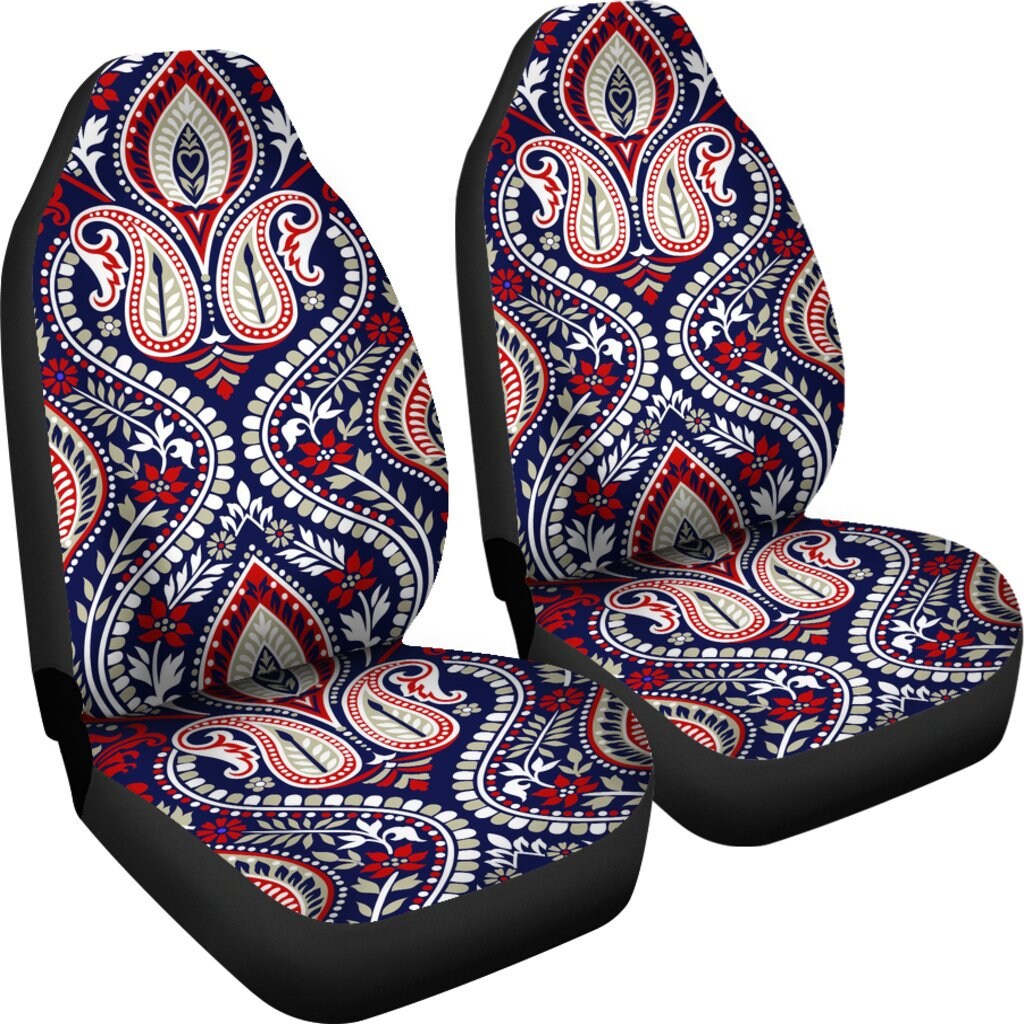 Red Elegant Car Seat Covers Pair 2 Front Seat Covers Car Etsy