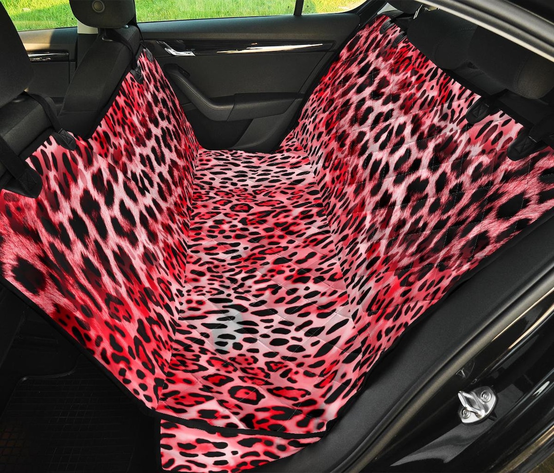 Pink Red Leopard Cheetah Animal Print Car Back Seat Pet Cover Etsy UK