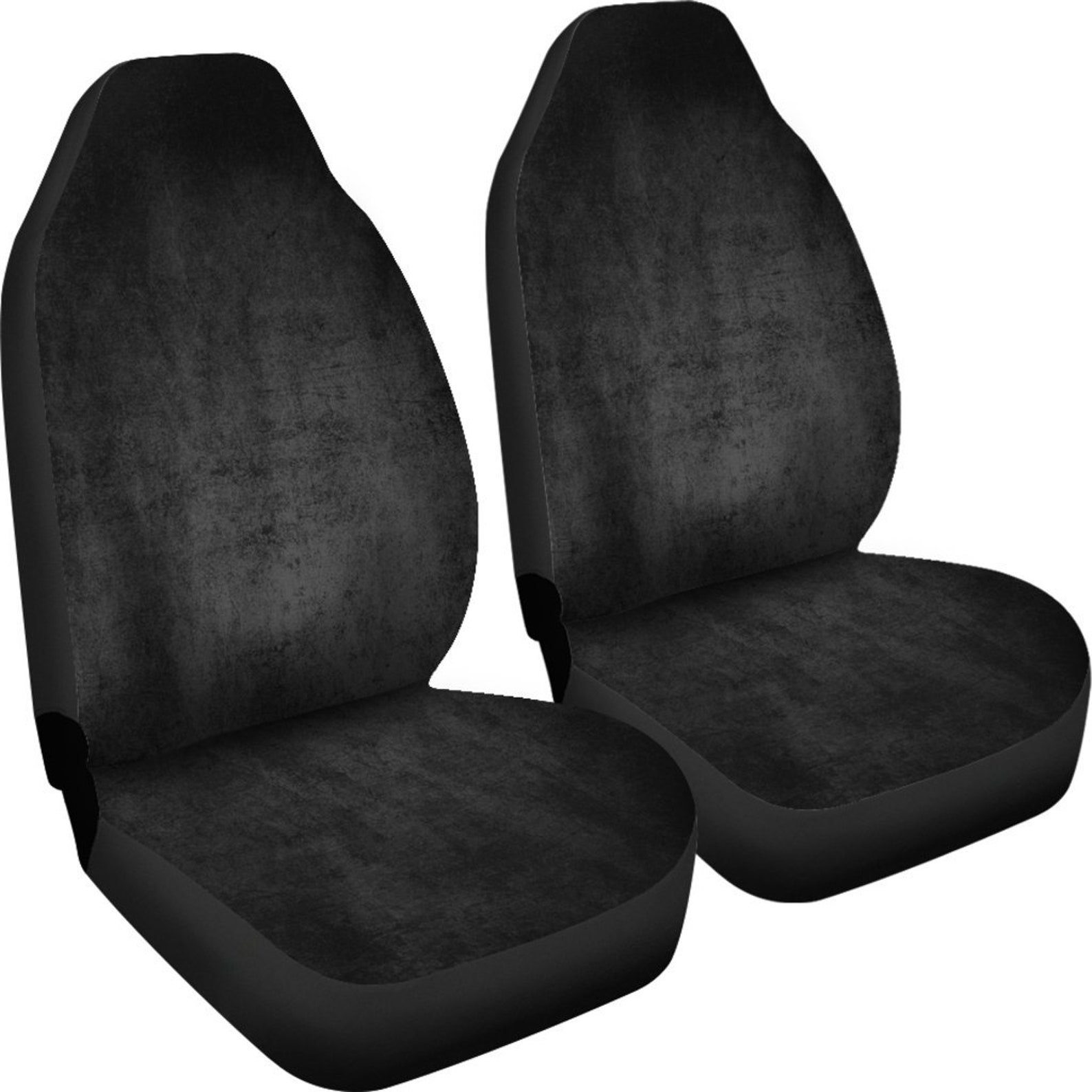 Dark Grey Grunge Car Seat Covers Pair 2 Front Car Seat Etsy