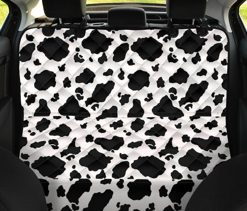 Cow Print Car Back Seat Pet Seat Covers Backseat Seat Covers Etsy