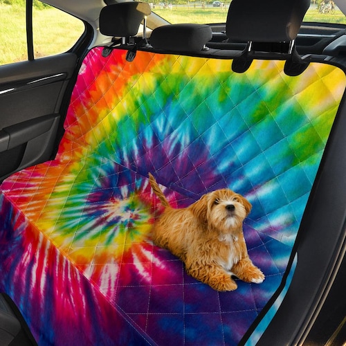 Colorful Tie Dye Spiral Hippie Car Back Seat Pet Seat Covers Etsy