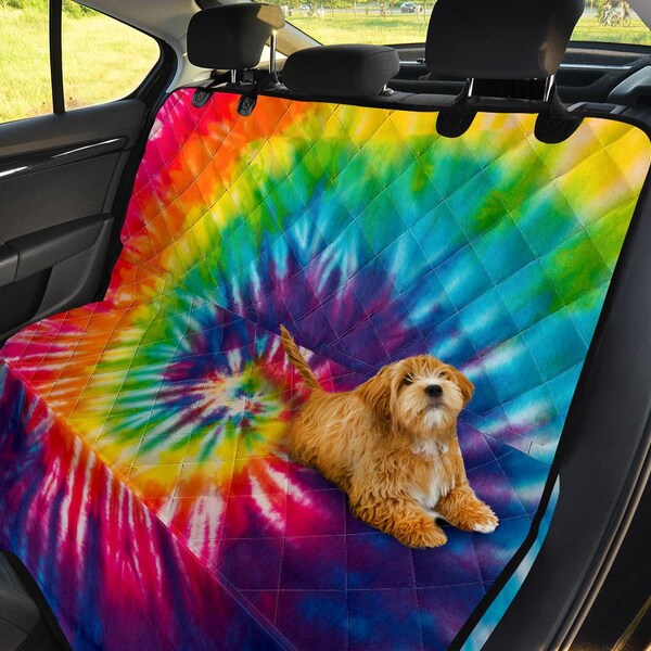 Green Tie Dye Pet Car Seat Cover main image 1