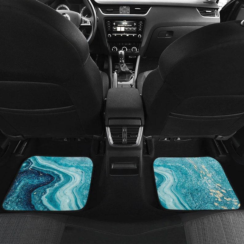 Teal Green Liquid Marble Print Car Floor Mats Car Floor Mats Etsy