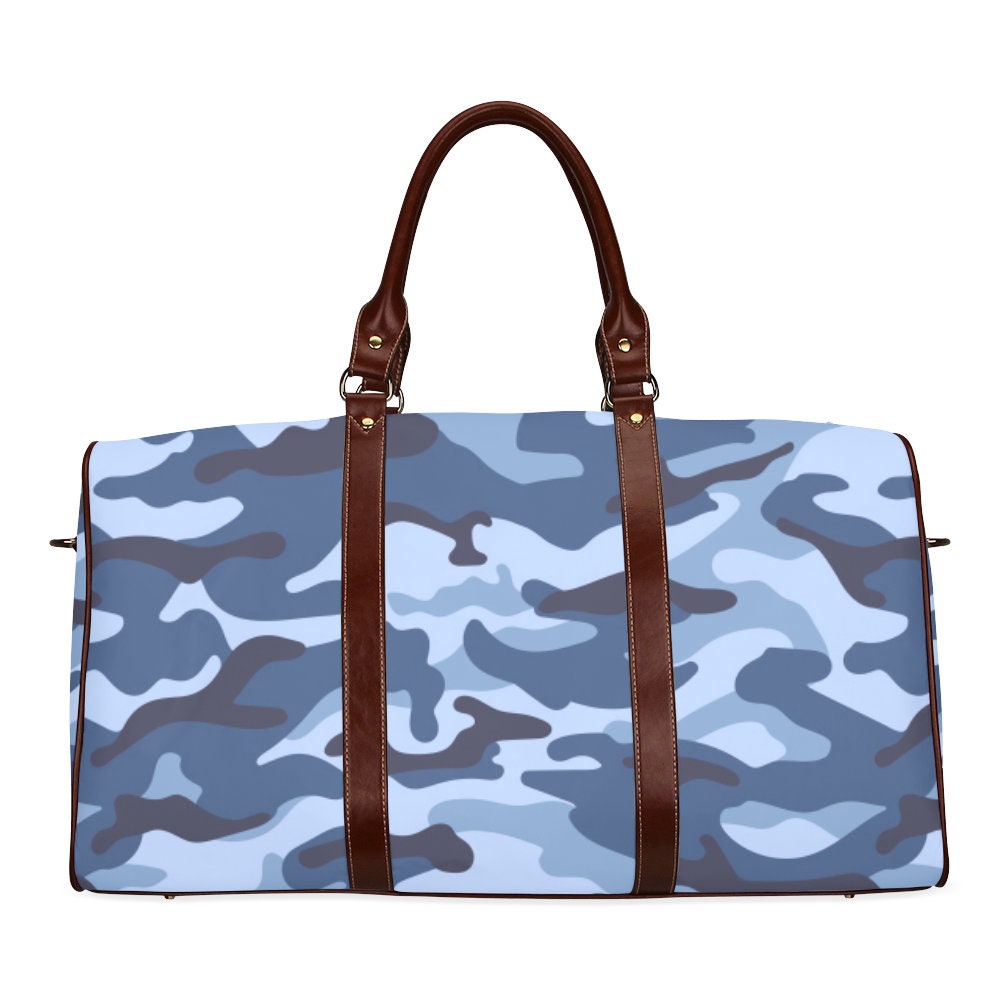 Blue Camo Camouflage Travel Bag Duffel Bag Duffle Bag Etsy UK