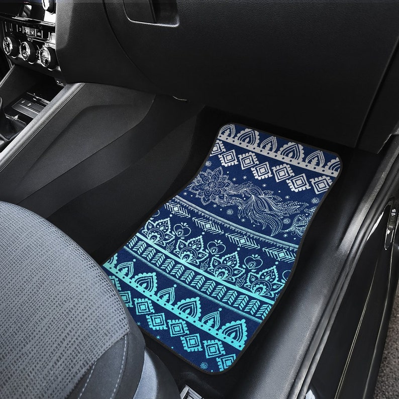 Blue Boho Car Floor Mats Car Floor Mats Set Floor Mats for Etsy