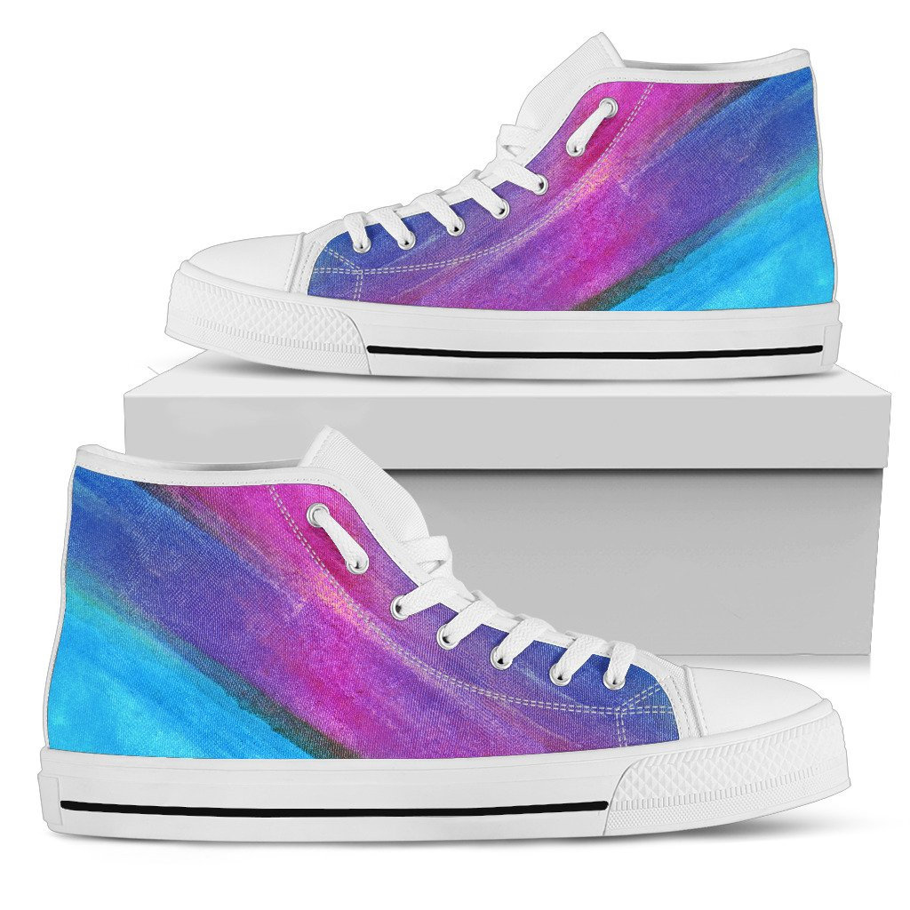 Blue Pink Purple Colorful Abstract Art High Top Shoes - Etsy