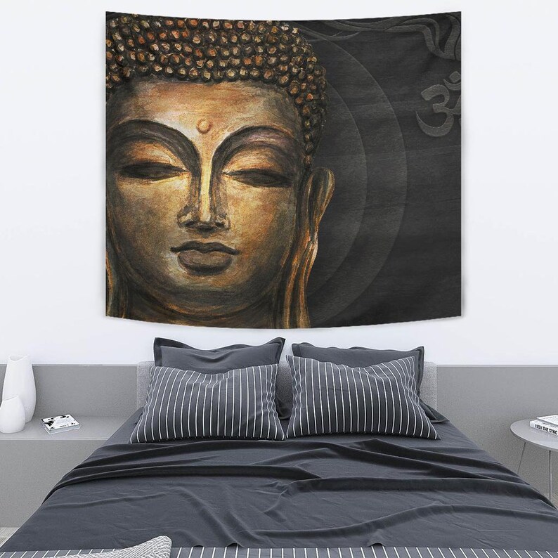 Zen Buddha Face Spiritual Feng Shui Tapestry Wall Decor Home Decor Wall Art Wall Hangings