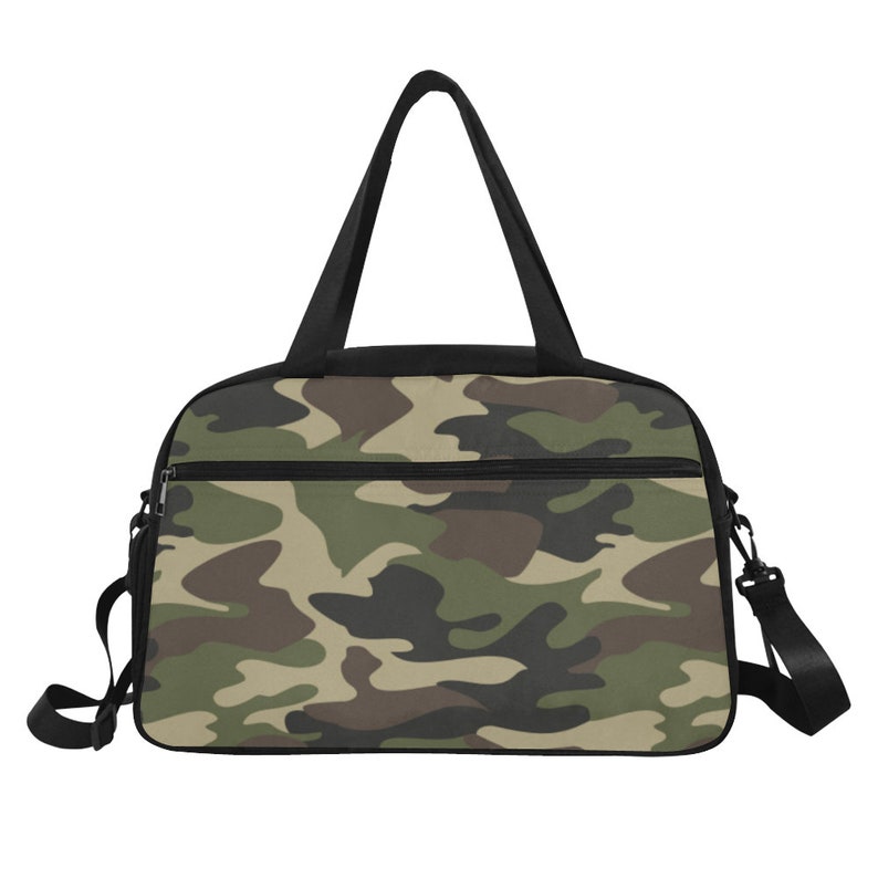 Army Green Camo Camouflage Military Fitness Gym Bag Duffel Etsy