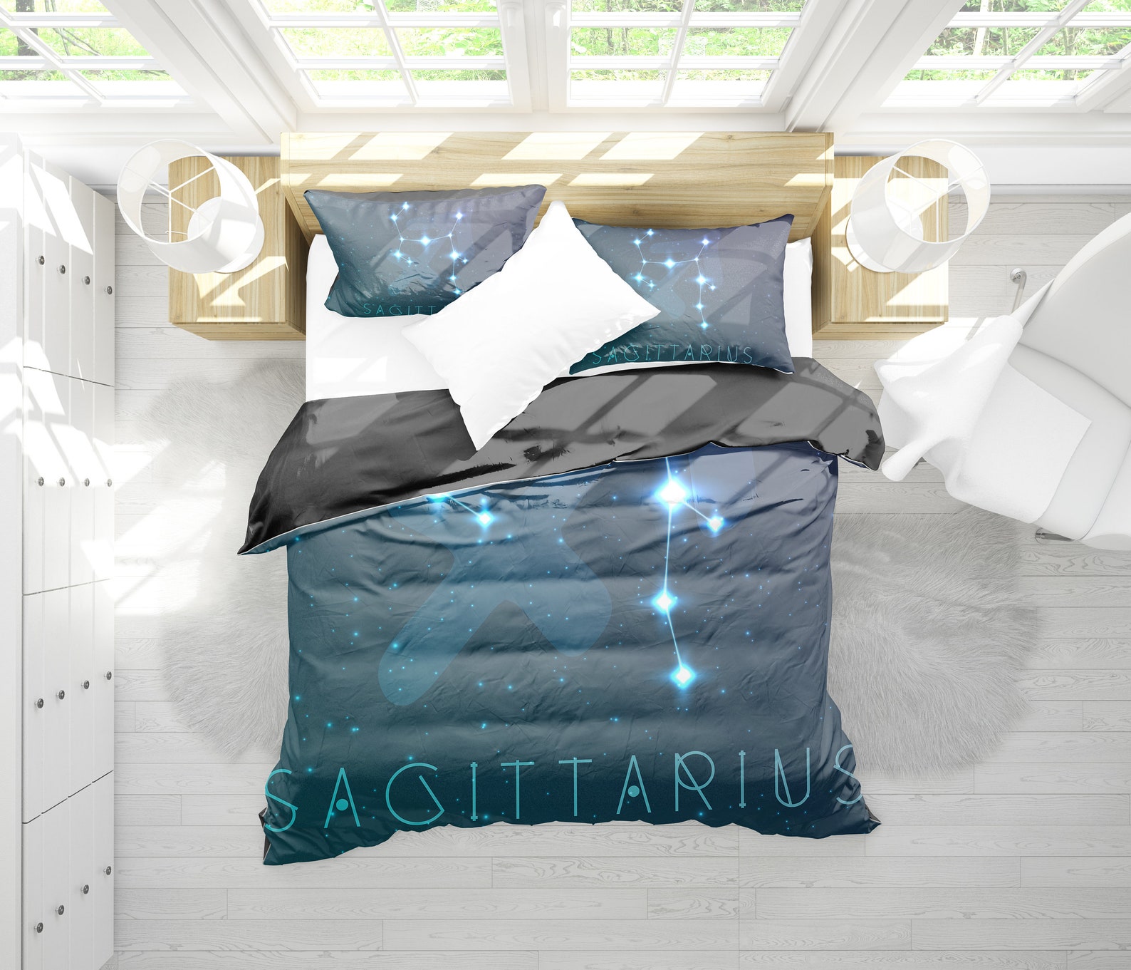 Sagittarius Zodiac Sign Astrology Bedding Set Duvet Cover 2 Etsy