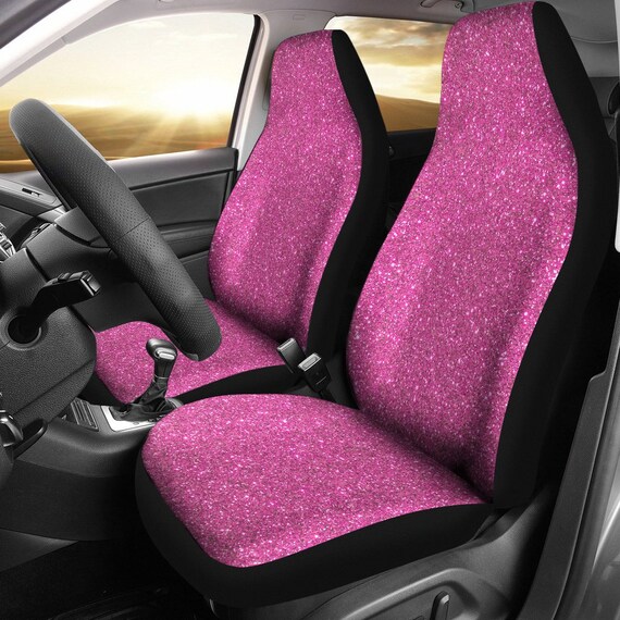 Pink Confetti Print Car Seat Covers Pair 2 Front Car Seat Etsy