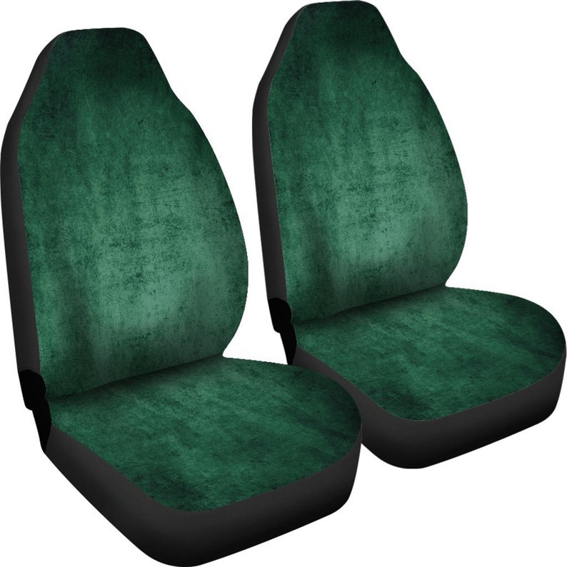 Green Grunge Car Seat Covers Pair 2 Front Car Seat Covers Etsy