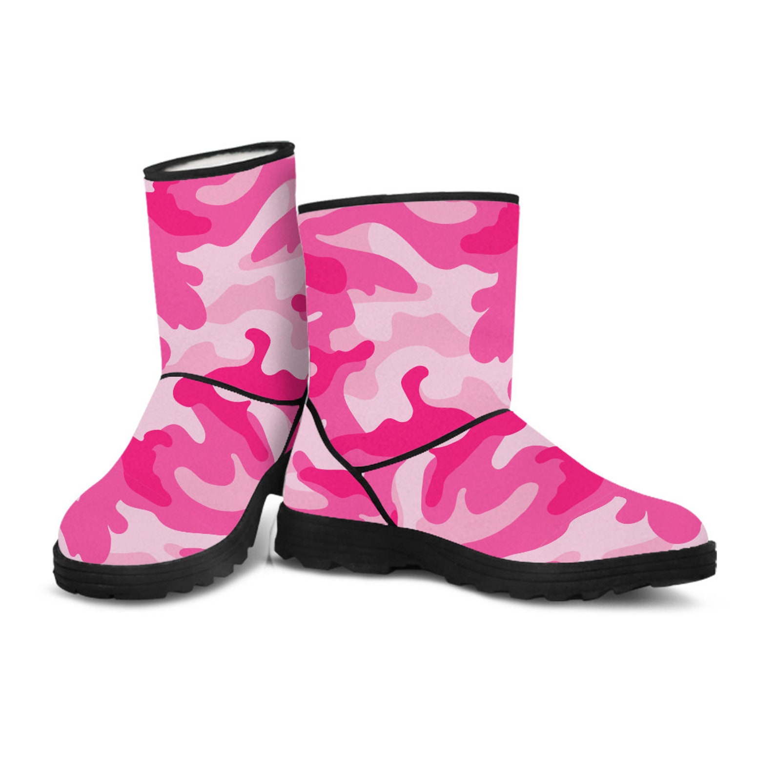 pink camo rubber boots
