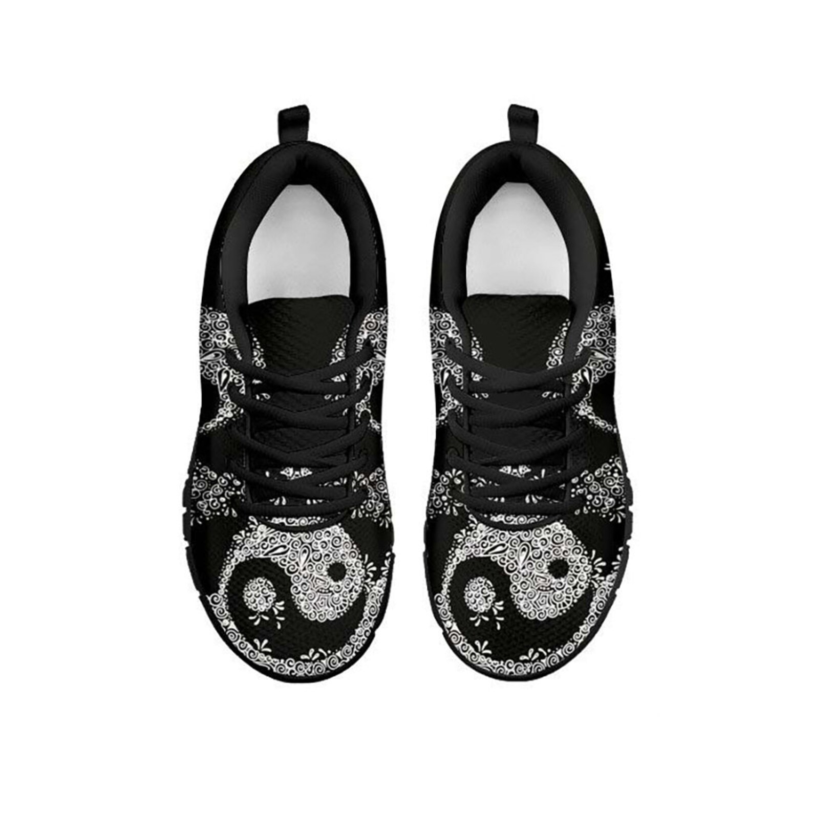 Black and White Yin Yang Sneakers Spiritual Hippie Shoes Etsy