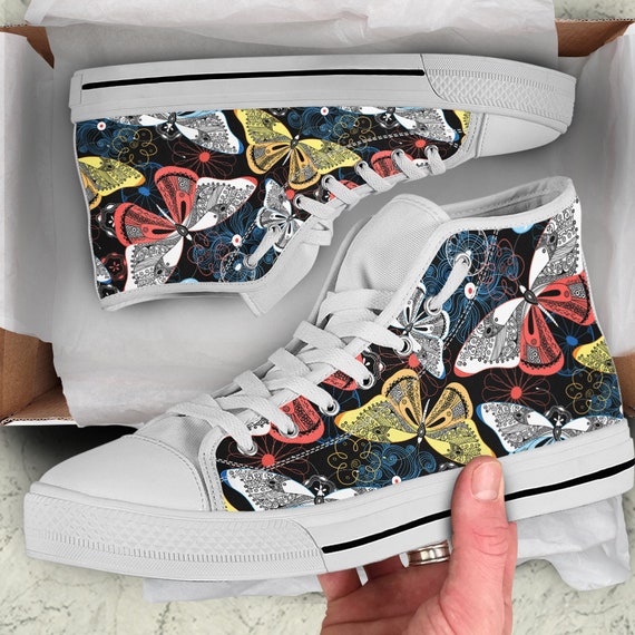 colorful high top shoes