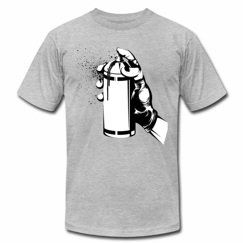 Black & White Spray Paint Can Tshirt Unisex Tshirt Mens Etsy