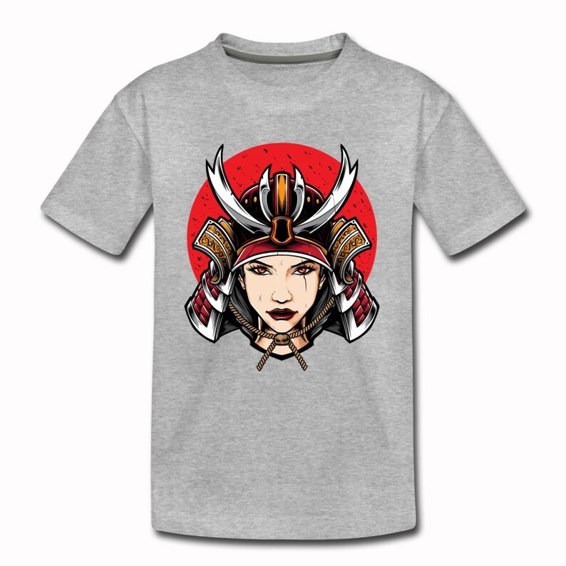 Unisex Youth T-Shirt Girls Boys Short Sleeve Shirt Samurai Warrior Cartoon Anime Kids T-Shirt Graphic Tee