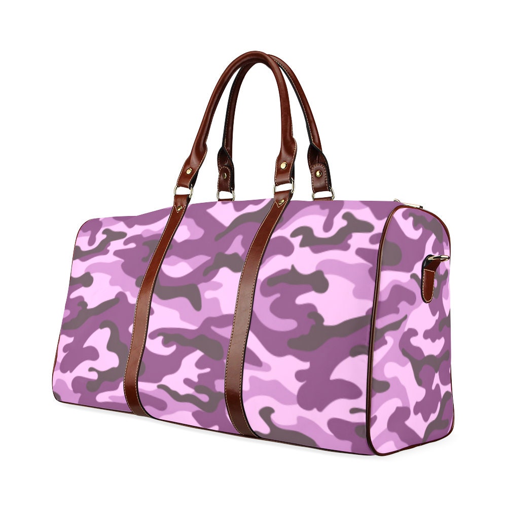 Purple Camo Camouflage Travel Bag Duffel Bag Duffle Bag Etsy