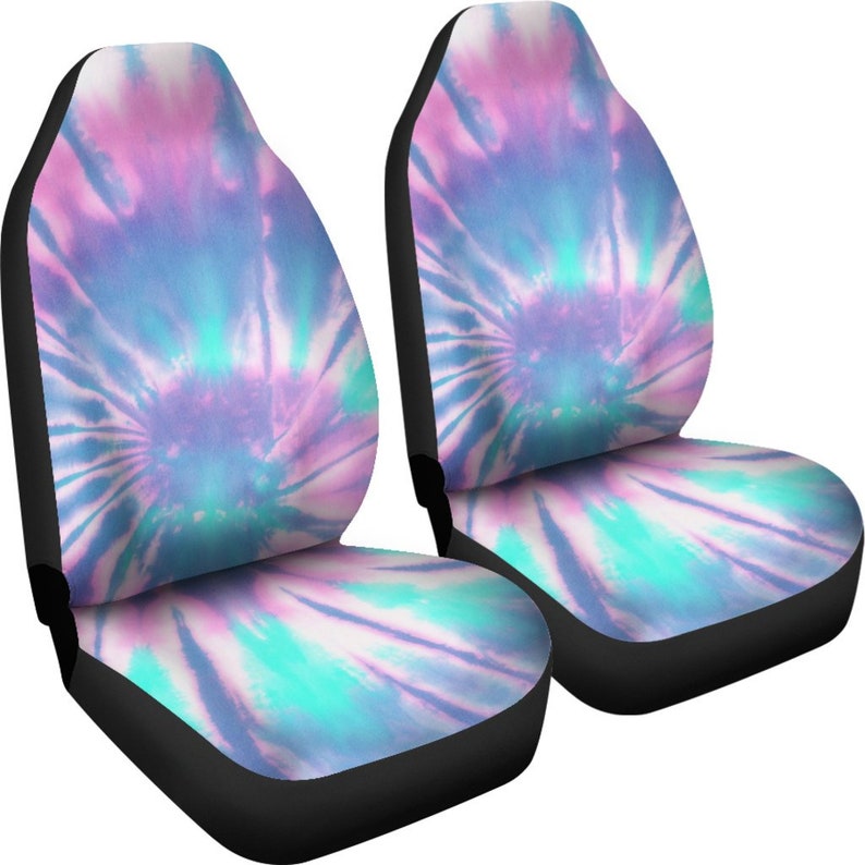 Pink / Blue / Purple Tie Dye Spiral Car Seat Covers Pair 2 Etsy