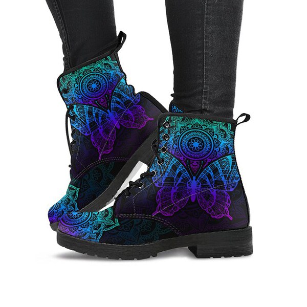 Colorful Spiritual Women's Leather Boots main image 0