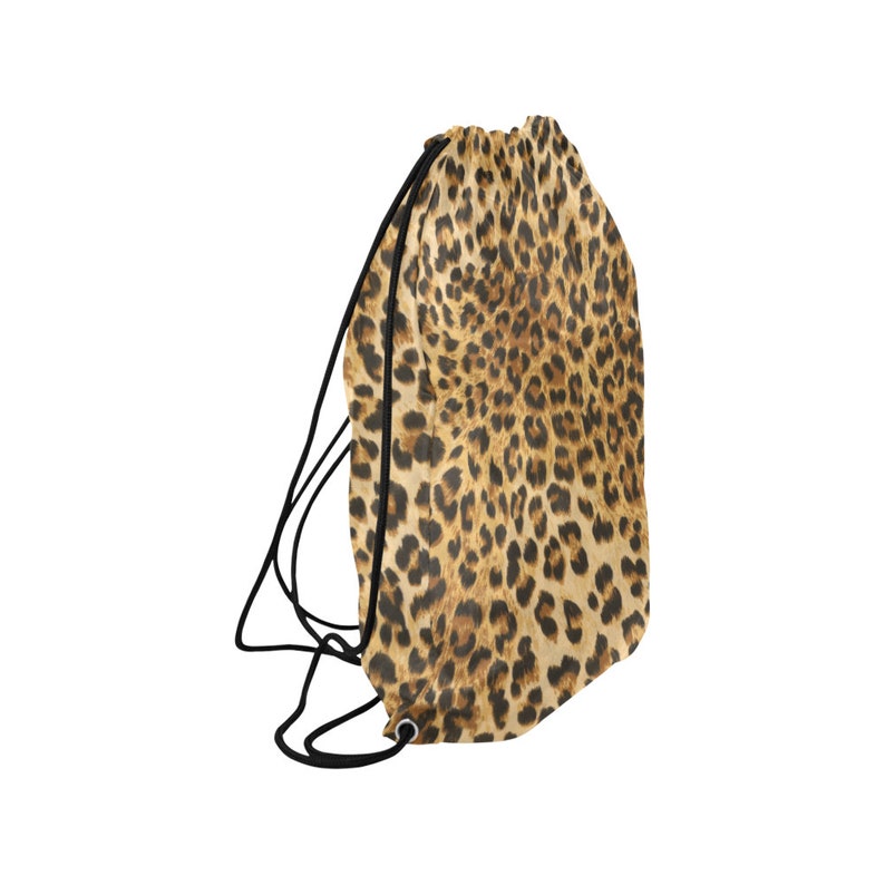 Shoulder Bag Backpack Leopard Cheetah Animal Print Drawstring Bag Womens Kids Backpack