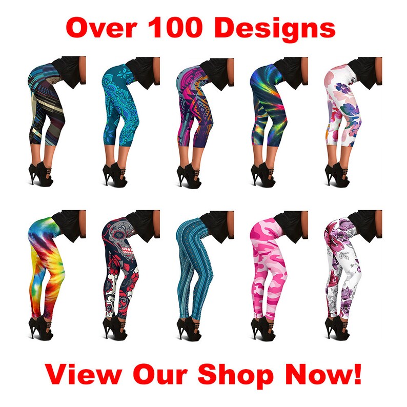 Activewear Capri Leggings Yoga Capri Pants Polyester Spandex Tights Green Leaves Floral Nature Womens Capri Leggings