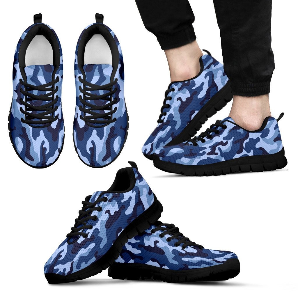 blue camo work shoes