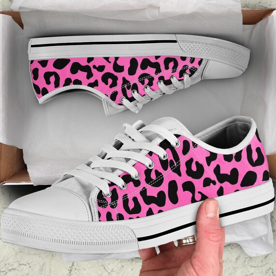 pink leopard print sneakers