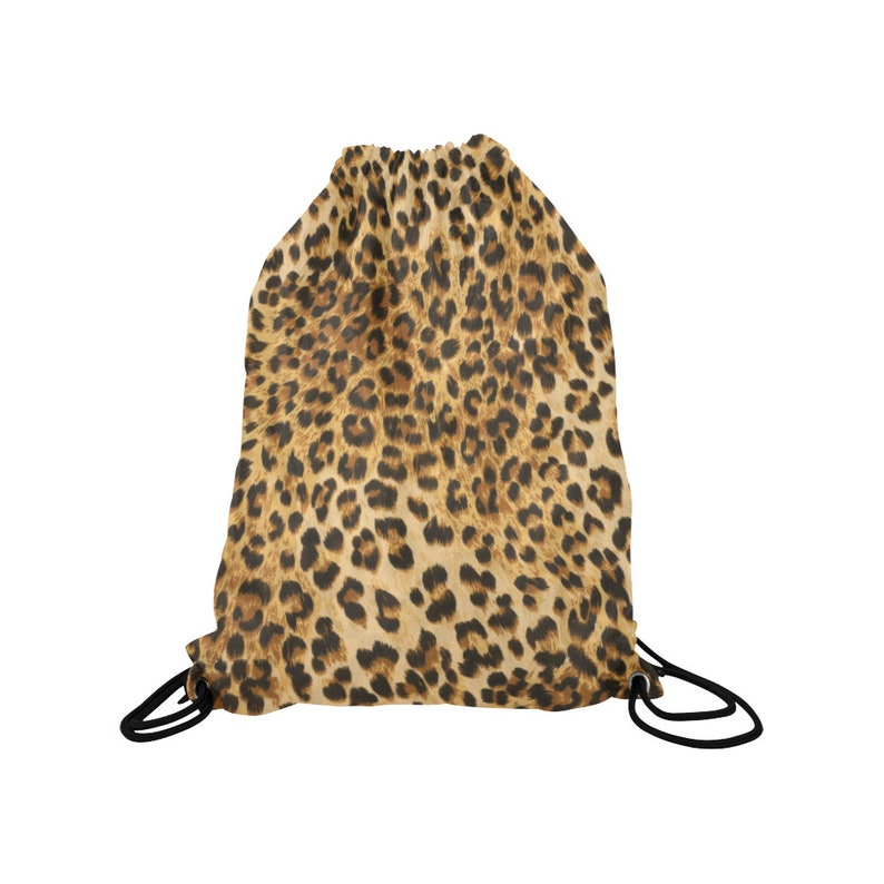 Shoulder Bag Backpack Leopard Cheetah Animal Print Drawstring Bag Womens Kids Backpack