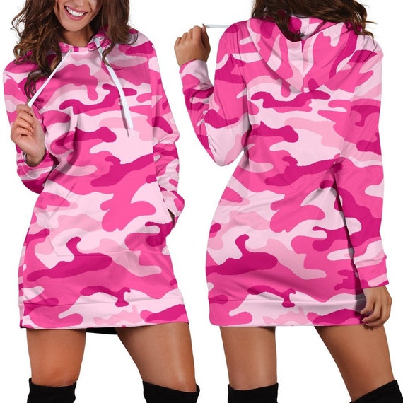 pink camo womens hoodie