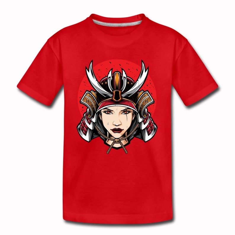 Unisex Youth T-Shirt Girls Boys Short Sleeve Shirt Samurai Warrior Cartoon Anime Kids T-Shirt Graphic Tee