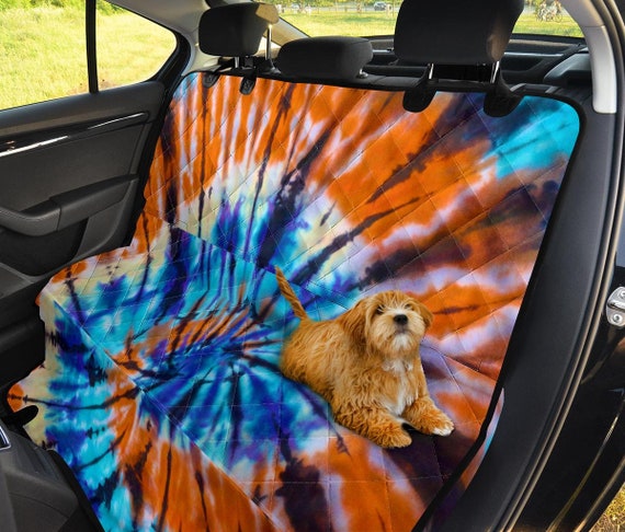 Orange Blue Tie Dye Hippie Car Back Seat Pet Covers Australia - Tie Dye Back Seat Covers Orange Blue Tie Dye Hippie Car Back Seat Pet Covers Australia - Tie Dye Back Seat Covers