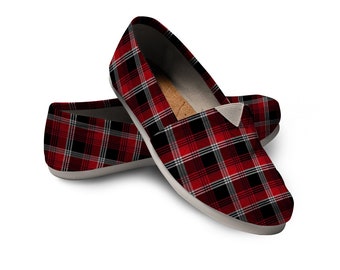 sperry red plaid shoes