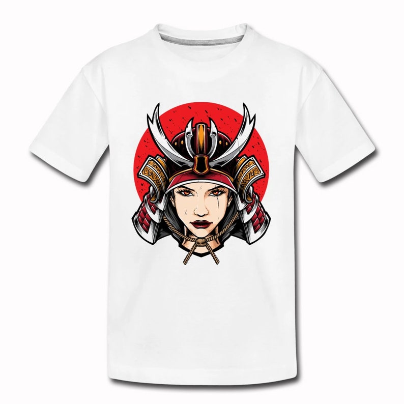 Unisex Youth T-Shirt Girls Boys Short Sleeve Shirt Samurai Warrior Cartoon Anime Kids T-Shirt Graphic Tee