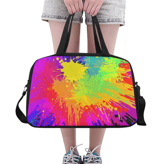 Abstract Paint Splatters Print Gym Bag 
