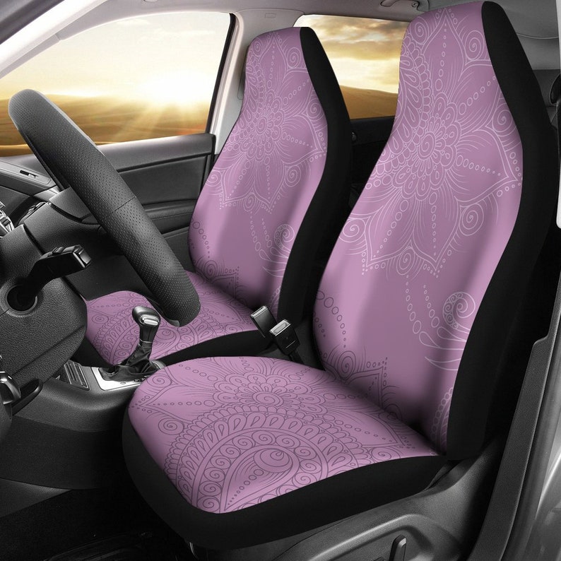 Pink Elegant Car Seat Covers Pair 2 Front Seat Covers Car Etsy