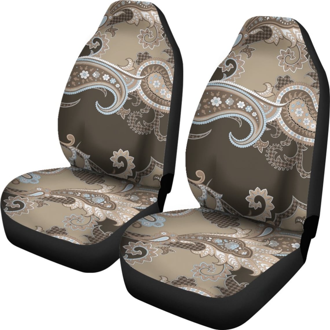 Brown Decor Car Seat Covers Pair 2 Front Seat Covers Car Etsy