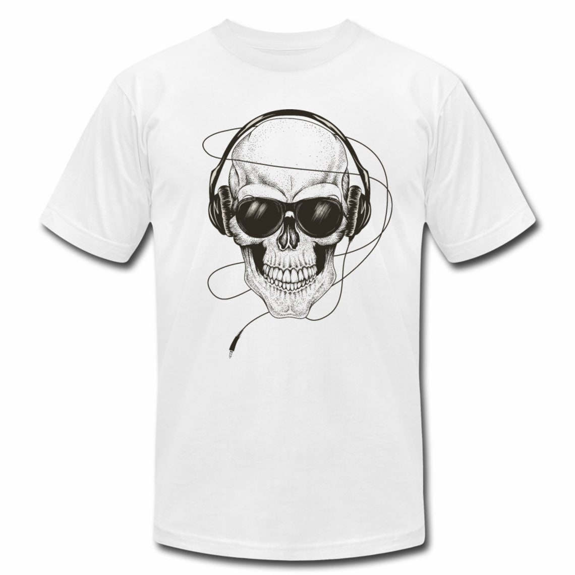Skulls Headphone T-shirt Unisex T-shirt Mens Womens Short - Etsy