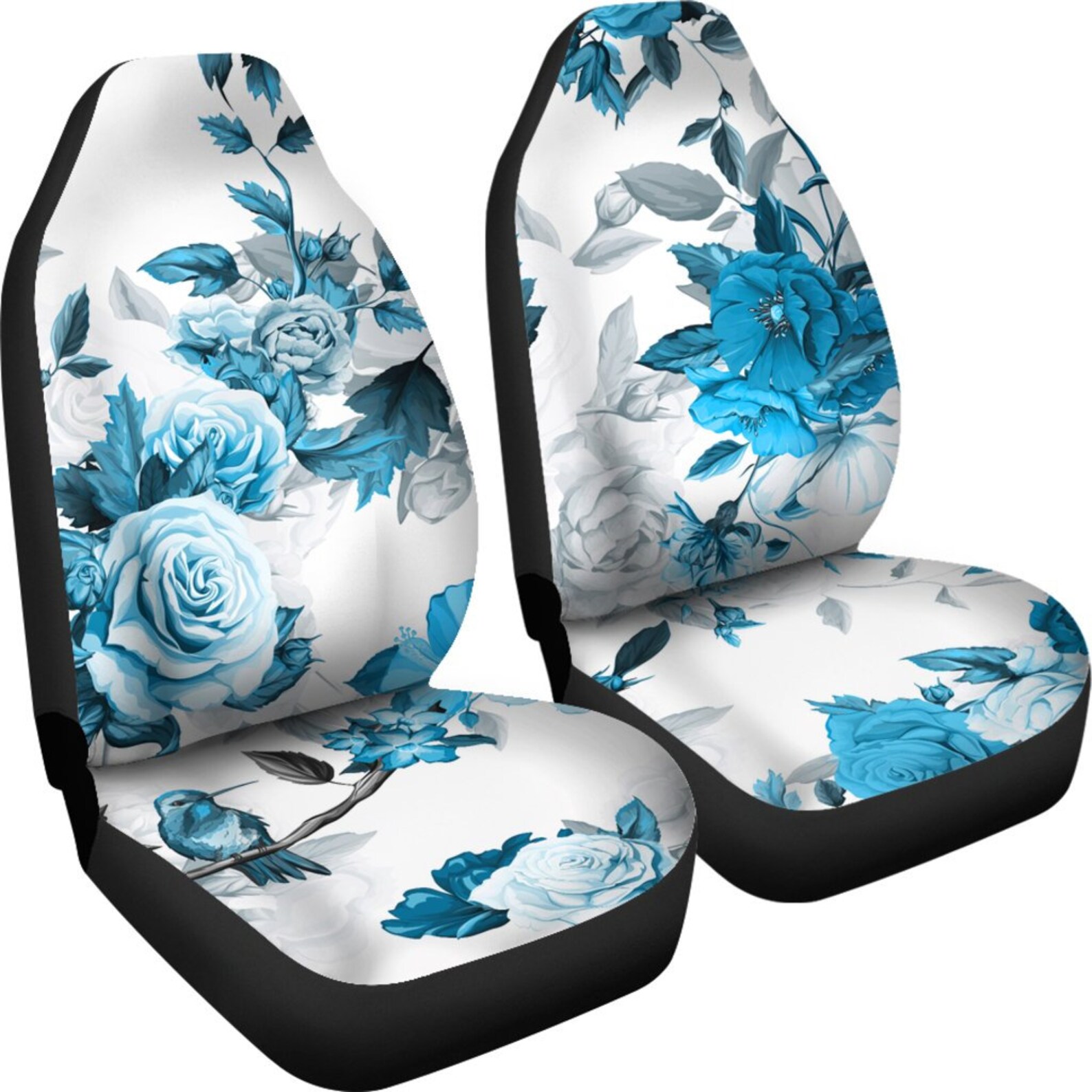 Floral Car Seat Covers Pair 2 Front Car Seat Covers Seat Etsy