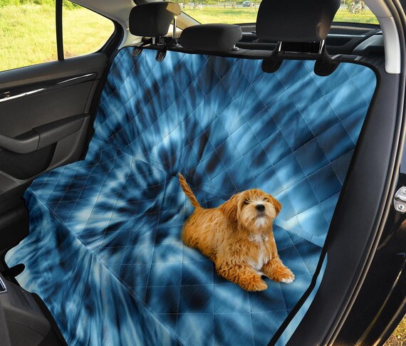 Blue Tie Dye Car Back Seat Pet Covers Backseat Singapore - Tie Dye Back Seat Covers